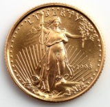 1998 GOLD 1/10 OZT OUNCE AMERICAN EAGLE BU COIN