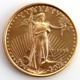 1998 GOLD 1/10 OZT OUNCE AMERICAN EAGLE BU COIN