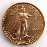 2003 GOLD 1/10 OZT OUNCE AMERICAN EAGLE BU COIN