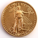 2014 GOLD 1/10 OZT OUNCE AMERICAN EAGLE BU COIN