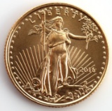 2016 GOLD 1/10 OZT OUNCE AMERICAN EAGLE BU COIN