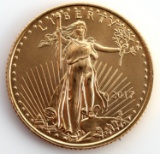 2017 GOLD 1/10 OZT OUNCE AMERICAN EAGLE BU COIN