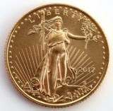 2017 GOLD 1/10 OZT OUNCE AMERICAN EAGLE BU COIN