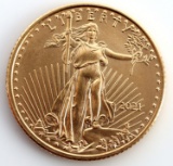2021 GOLD 1/10 OZT OUNCE AMERICAN EAGLE BU COIN