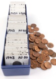 50 1943 STEEL WAR PENNY & 50 1958 D BU WHEAT CENTS