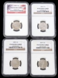 4 PROOF 69 NGC GRADED NICKELS 2 X 2000 2008 2007