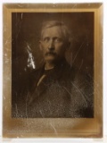 COLLODION PLATE GLASS PORTRAIT OF 19TH CENTURY MAN