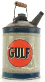 VINTAGE GULF LUBE MOTOR OIL CAN