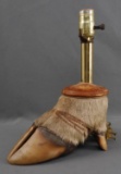 TAXIDERMY BISON HOOF LAMP