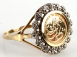 10KT YELLOW GOLD RING WITH YUAN COIN COPY