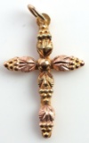 10KT BLACK HILLS GOLD CROSS