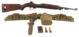 WWII EARLY INLAND DIV US M1 CARBINE WITH EQUIPMENT
