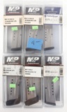LOT OF 6 M&P SHIELD 9MM .40 S&W PISTOL MAGAZINES