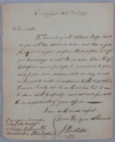 GEN JAMES WINCHESTER 1797 SIGNED LETTER ALS