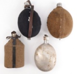 4 WWII GERMAN M31 CANTEEN LOT 1 BATTLEFIELD RELIC