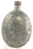 WWII GERMAN KRIEGSMARINE SS ETCHED CANTEEN