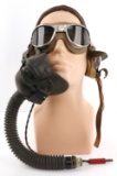 WWII USAAF NAMED B-6 FLIGHT HELMET MASK & GOGGLES
