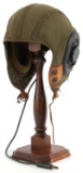 WWII US NAVY OD GREEN CANVAS FLIGHT HELMET LINER