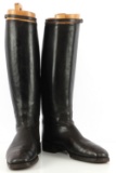WWII GERMAN PAIR OF LEATHER SS OFFICER BOOTS
