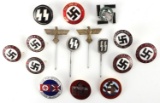 LOT 16 WWII GERMAN THIRD REICH NSDAP PARTY BADGES