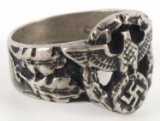 WWII GERMAN THIRD REICH WEHRMACHT SILVER RING