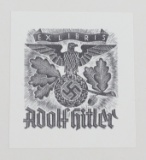 WWII GERMAN THIRD REICH HITLER EX LIBRIS BOOK