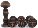 LOT OF 4 WWII GERMAN THIRD REICH SS HAND STAMPS
