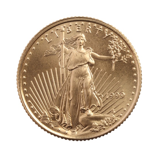 1999 GOLD 1/10 OZT OUNCE AMERICAN EAGLE BU COIN