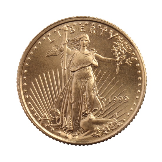 1999 GOLD 1/10 OZT OUNCE AMERICAN EAGLE BU COIN