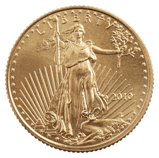 2010 GOLD 1/10 OZT OUNCE AMERICAN EAGLE BU COIN