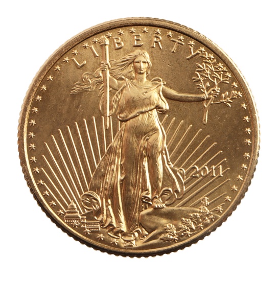 2011 GOLD 1/10 OZT OUNCE AMERICAN EAGLE BU COIN