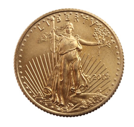 2013 GOLD 1/10 OZT OUNCE AMERICAN EAGLE BU COIN