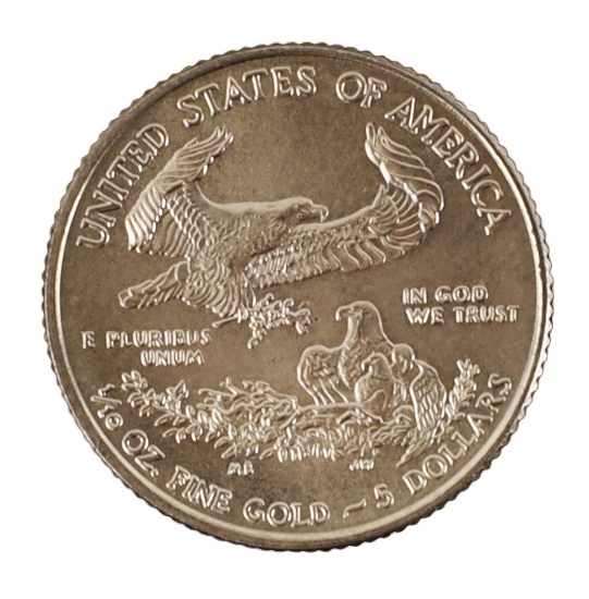 2014 GOLD 1/10 OZT OUNCE AMERICAN EAGLE BU COIN