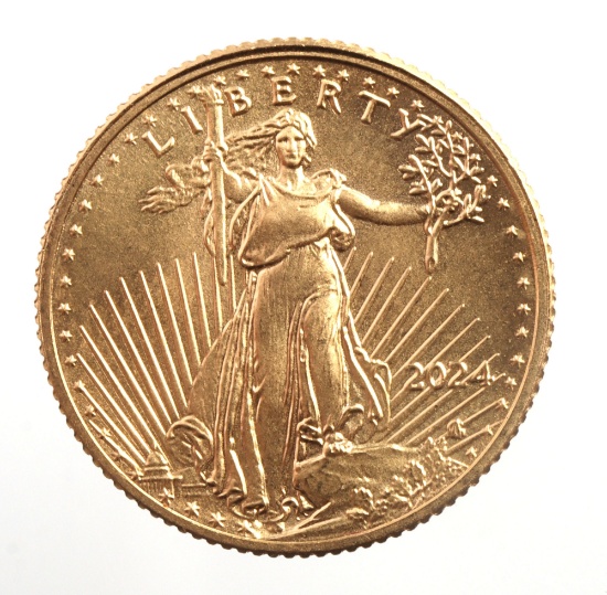 2024 GOLD 1/10 OZT OUNCE AMERICAN EAGLE BU COIN