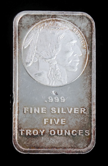 5 TROY OUNCE SILVER BULLION BAR