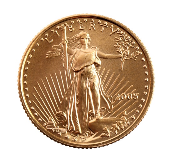 US 1/10 OZT GOLD EAGLE COIN BRILLIANT UNCIRCULATED