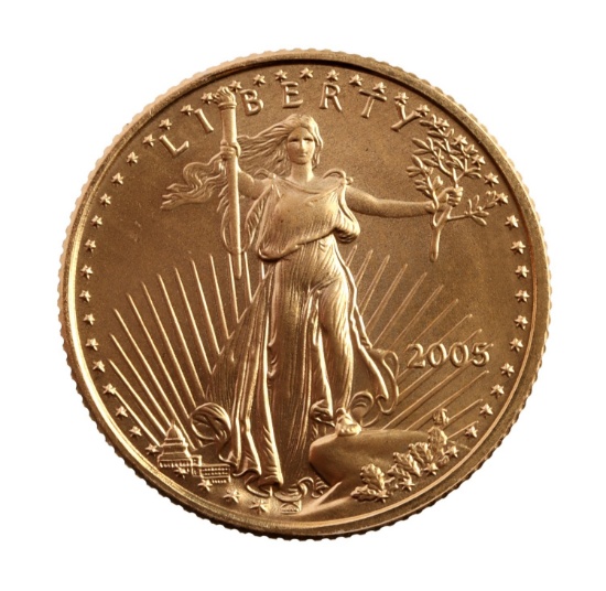 US 1/10 OZT GOLD EAGLE COIN BRILLIANT UNCIRCULATED
