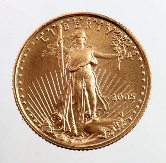 US 1/10 OZT GOLD EAGLE COIN BRILLIANT UNCIRCULATED