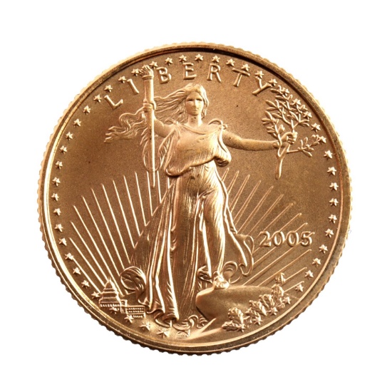 US 1/10 OZT GOLD EAGLE COIN BRILLIANT UNCIRCULATED