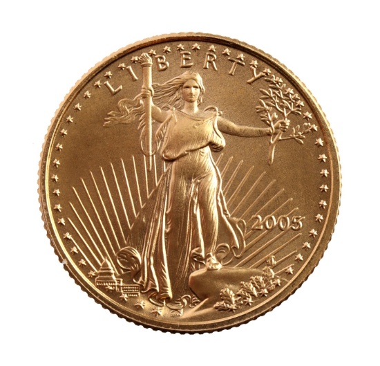 US 1/10 OZT GOLD EAGLE COIN BRILLIANT UNCIRCULATED