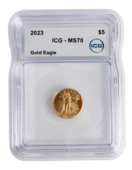 2023 ICG GRADED US 1/10 OZT GOLD EAGLE COIN