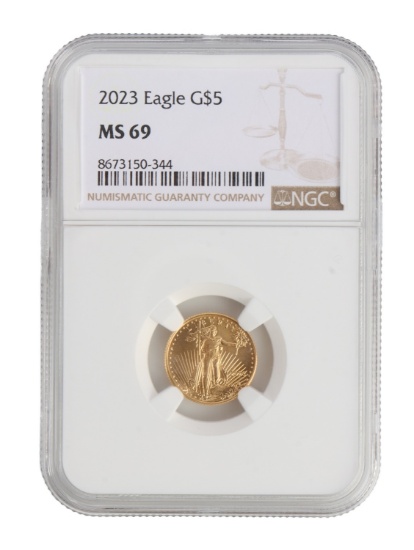 2023 NGC GRADED US 1/10 OZT GOLD EAGLE COIN