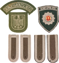 Lot of 4 German Cold War Shoulder Boards & Patches