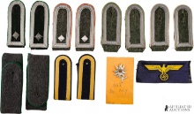 Lot of 9 WWII German Shoulder Boards & Patches
