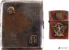Cigarette Case & Lighter Waffen-SS WWII German