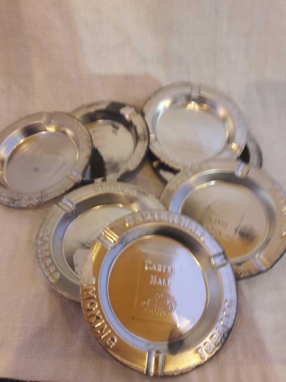 10 Carter Hall tobacco small metal ashtrays
