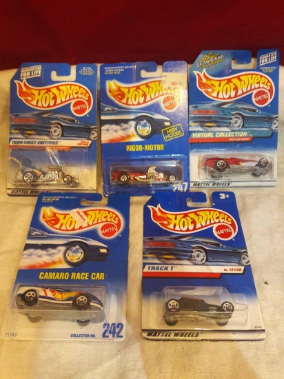 5 1990s Hot Wheels diecast cars