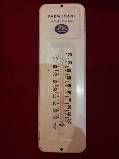 Advertising thermometer..Land Bank