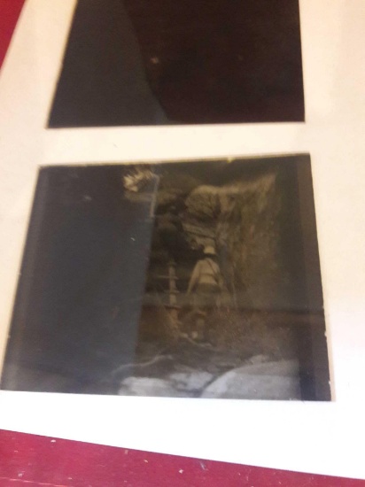 Antique Glass Photo Dry Plate Picture Negative Slides