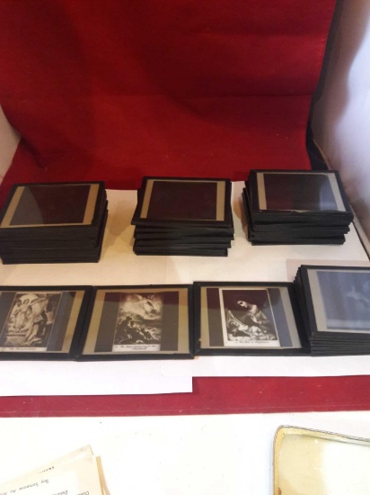 Set of 52 ReligiousAntique Glass Photo Dry Plate Picture Negative Slides